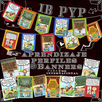 Preview of IB PYP Learner Profile Posters and Banners in Spanish for US Paper
