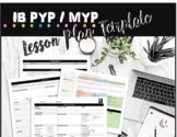 IB PYP/MYP Differentiated Instructions Lesson Plan Template