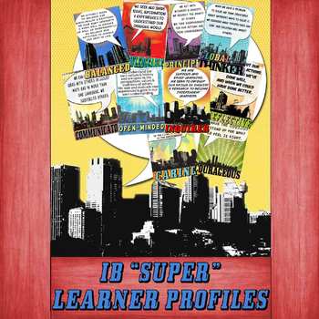 Preview of IB PYP & MYP Learning Profile SUPER Posters 8.5x11 Paper