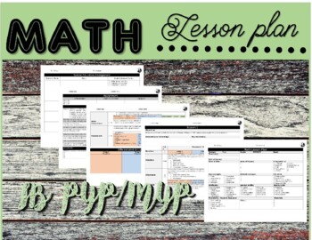 Preview of IB PYP/MYP Math Lesson Plan Template
