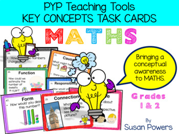 Preview of IB PYP Math Concept Task Cards for Grade1 & 2