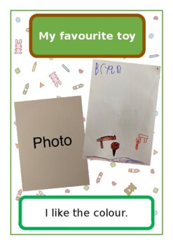 Preview of IB PYP My favorite toy portfolio template, who we are Editable Word doc