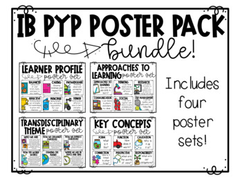 Preview of IB PYP Poster Pack BUNDLE - Black and White Set