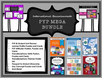 Preview of IB PYP Transdisciplinary Themes Key Concepts Learner Profile Bundle