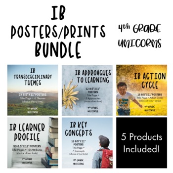 Preview of IB PYP Posters/Prints BUNDLE: Learner Profile, Key Concepts, ETC.