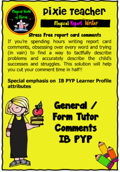 Preview of IB PYP Report Card Comments