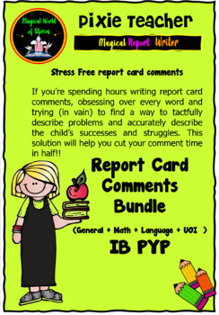 Preview of IB PYP -Report Card Comments ( Complete Set)