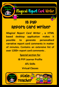 Preview of IB PYP Report Card Writer