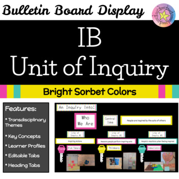 Preview of IB Unit of Inquiry Bulletin Board Display (PYP or MVP Classroom) : Bright