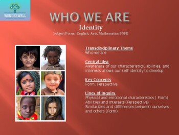 Preview of IB PYP - WHO WE ARE – IDENTITY - PLANNER & RESOURCES