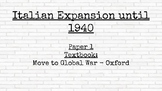 IB Paper 1 - Move to Global War Complete Unit - Italian Expansion