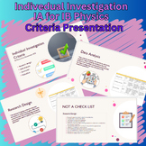 IB Physics Individual Investigation IA: Explain Criteria P