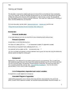 Preview of IB Physics Internal Assessment Template