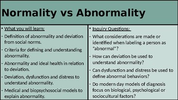 normality and abnormality in psychology