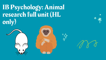 Preview of IB Psychology: Animal research full unit (HL only)