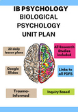 IB Psychology Biological Approach FULL Unit with Lessons, 