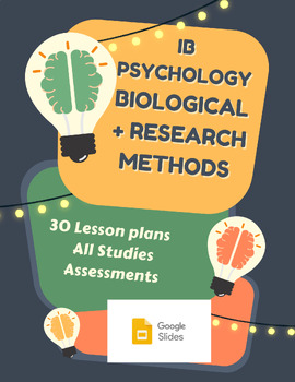 Preview of IB Psychology Biological Psychology + Research Methods Units Bundle