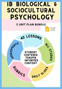 Preview of IB Psychology Biological and Sociocultural FULL Units; Lessons, Slides & Assessm