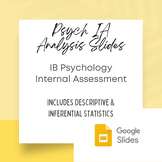 IB Psychology Internal Assessment (IA) Analysis and Statis