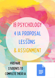 IB Psychology Internal Assessment IA Group Proposal Assignment