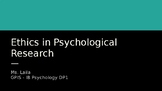 IB Psychology Research Methods: Ethics in Psychological Re
