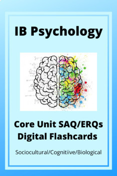 Preview of IB Psychology SAQ and ERQ Digital Prompts for Revision