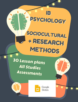 Preview of IB Psychology Sociocultural Psychology + Research Methods Units Bundle