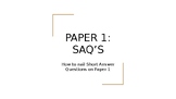 IB Psychology: Teaching SAQs for Paper 1 (ACE YOUR SAQs!)