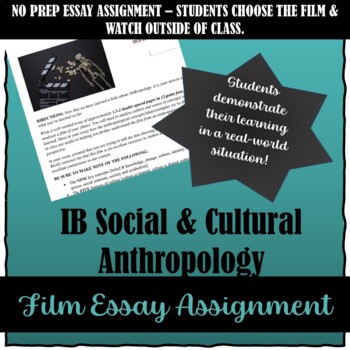 IB Social and Cultural Anthropology- Film Essay