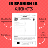 IB Spanish Internal Assessment guided notes