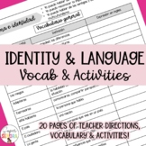IB Spanish Language & Identity Vocabulary & Activities