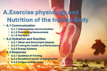 Preview of IB Sports, Exercise, Health Science A. Exercise physiology (2024 curriculum)