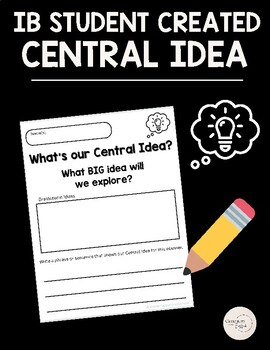Preview of IB Student Created Central Idea
