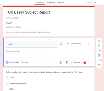 Preview of IB Theory of Knowledge (TOK) Essay Subject Report Close Reading