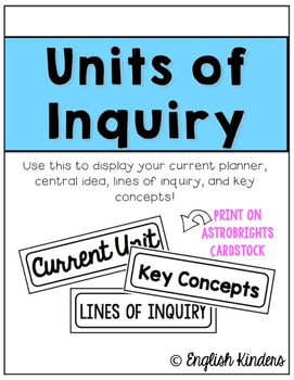 lines of inquiry