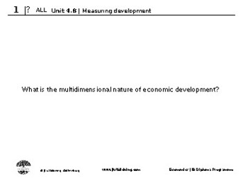 Preview of IB economics 4.8 Measuring development flash cards ppt