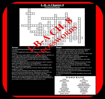 Preview of IBA Chapter 8: Protecting Yourself Online (CROSSWORD PUZZLE)