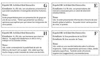 Preview of IB/AP Spanish: Cuestiones globales/Desafíos mundiales - Inmigración - Simulación