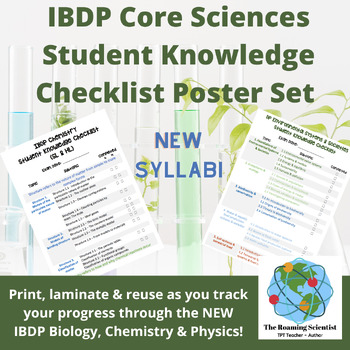 Preview of IBDP Core Sciences Student Knowledge Poster Set Bundle