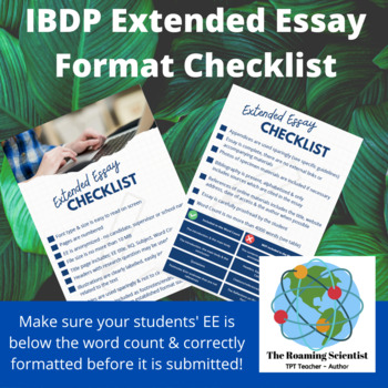 extended essay business management checklist