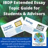 IBDP Extended Essay Subject Guide for Teachers & Students
