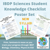 IBDP Four Sciences Student Knowledge Checklist Poster Set