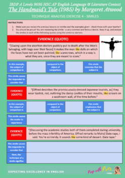 Preview of IBDP HSC AP English Lang Literature Context Handmaid's Tale Atwood TECHNIQUES 4