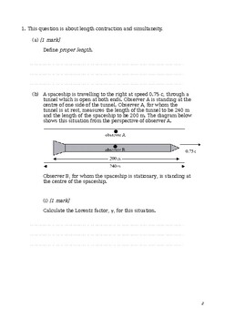 Preview of IBDP Physics: Question book A.5: Special relativity HL (first teaching 2023)