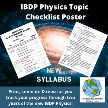 Preview of IBDP Physics Student Knowledge Checklist Poster (new syllabus)