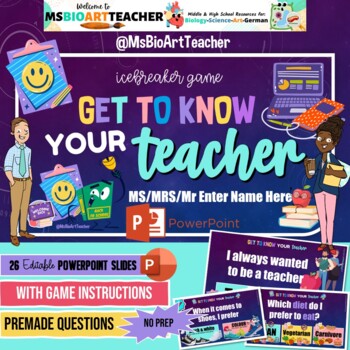 Preview of ICE BREAKER GAME-Get to know your teacher
