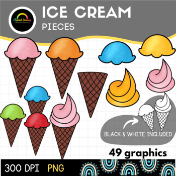 ICE CREAM PIECES | Build your own ice cream | Cliparts | PNG by Clipart ...