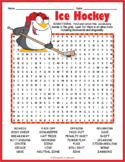 ICE HOCKEY Word Search Puzzle Worksheet Activity