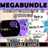 ICEBREAKERS ESL MEGA BUNDLE 11 Editable Games Speaking   W