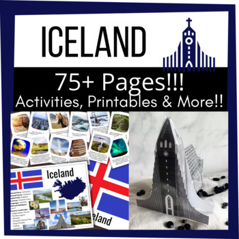Preview of ICELAND Unit Study Cultural Studies w/Viking, Tundra Biome, Puffin & Geysers!